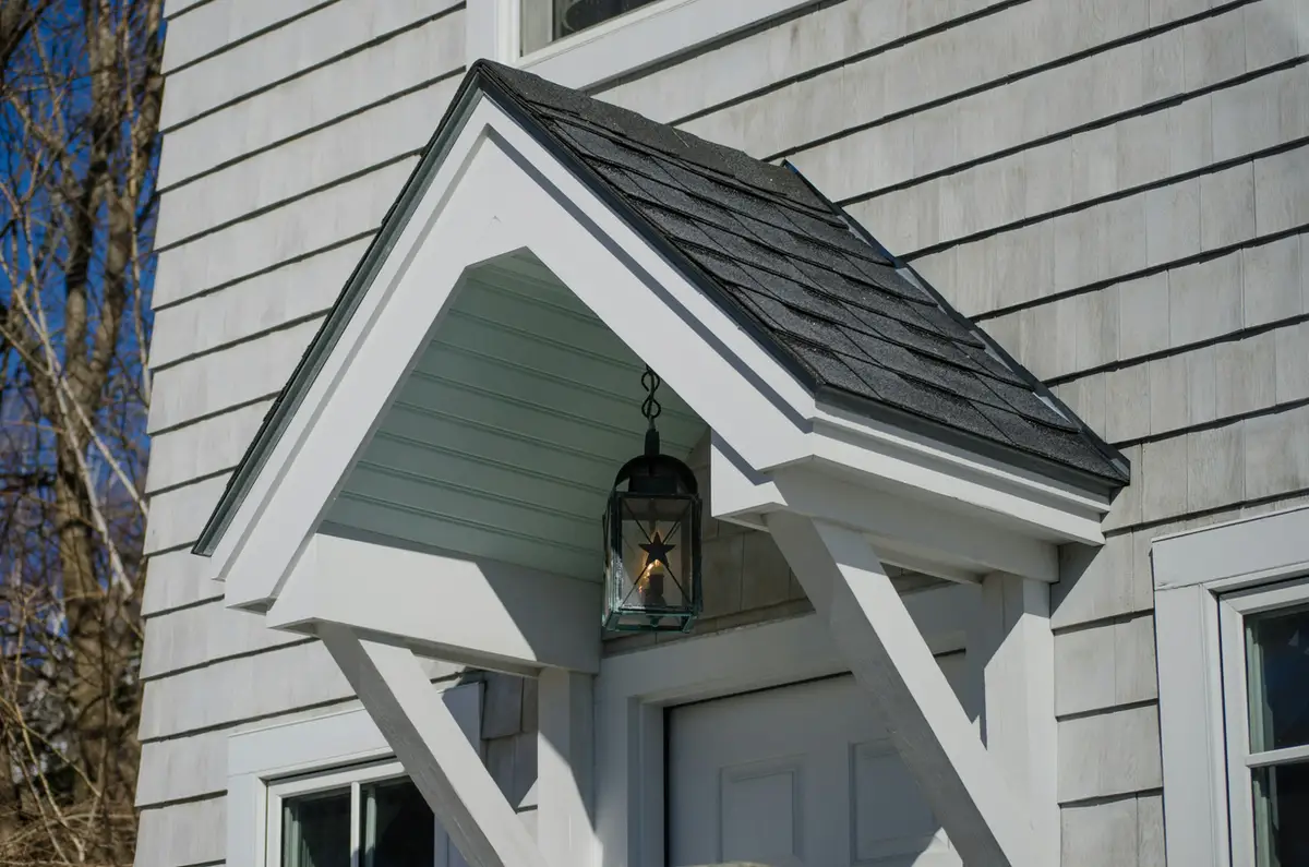 Photo of a door entry to a Maine house