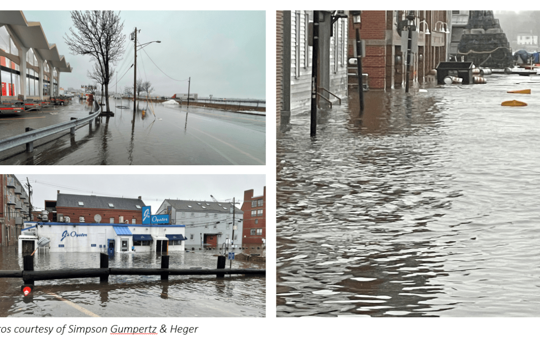 3 pictures of flooding, courtesy of SIMPSON GUMPERTZ & HEGER