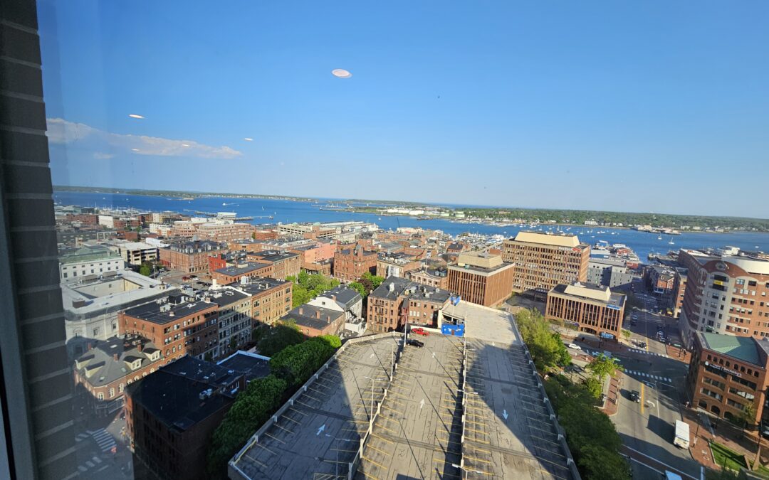 Aerial view of Portland, ME