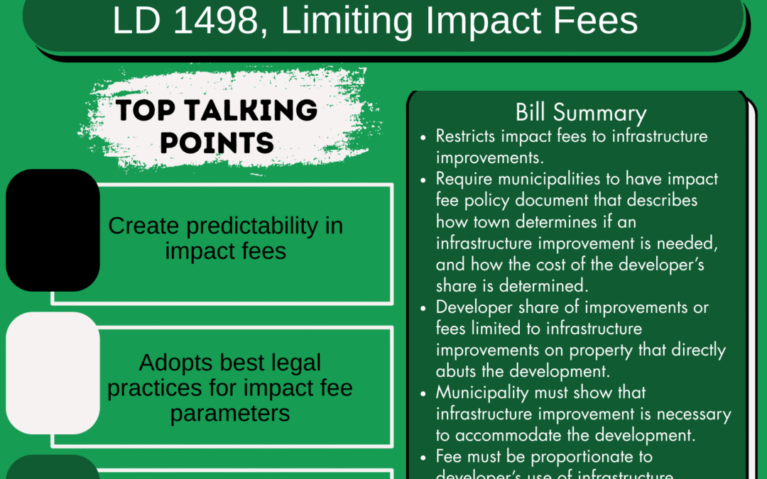 MEREDA ACTION ALERT: LD 1498- An Act to Limit Municipal Fees on Housing Development
