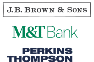 Sponsors of MEREDA 2025 Fall Social - JB Brown & Sons, M&T Bank, Perkins Thompson