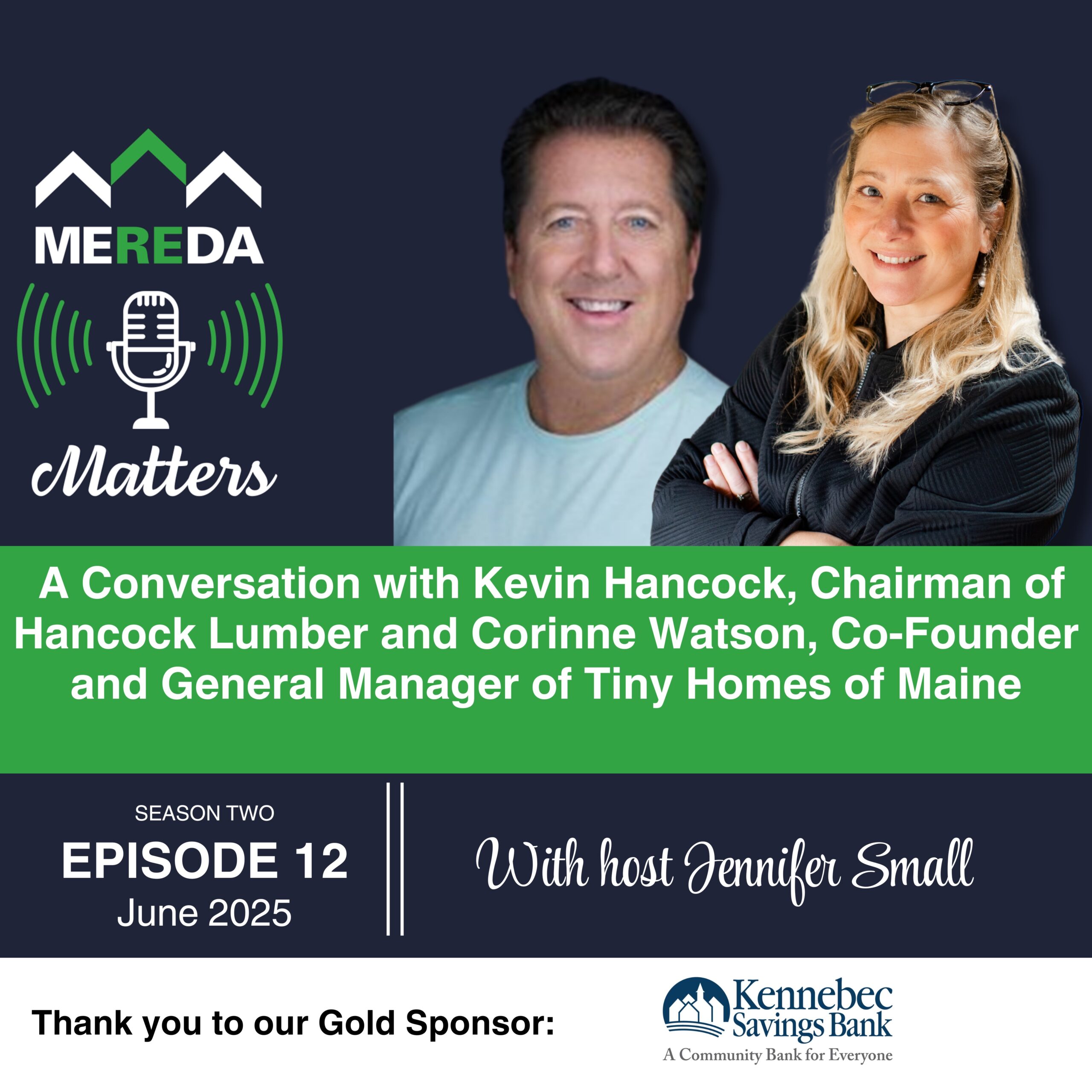podcast graphic with Kevin Hancock and Corinne Watson