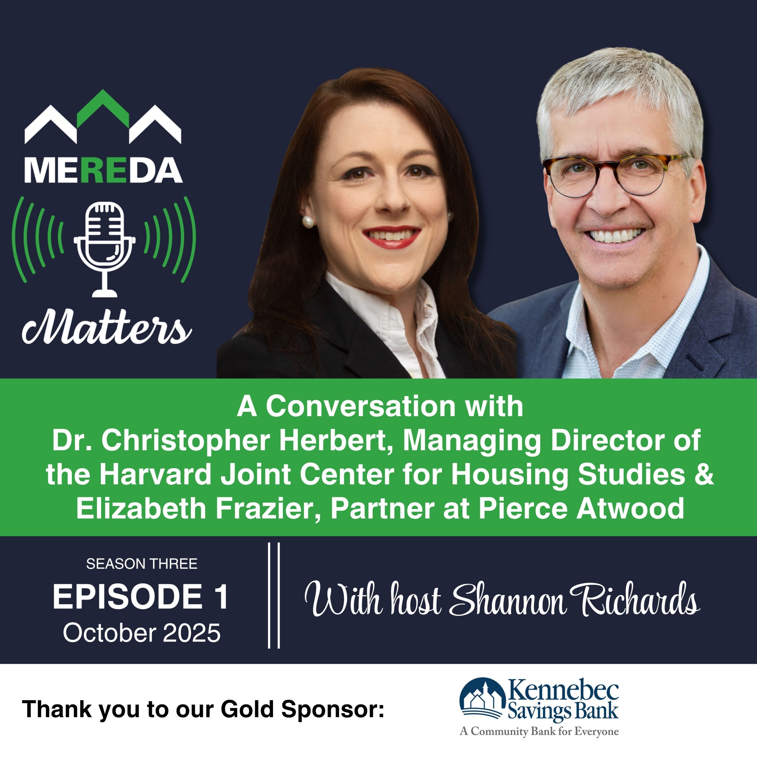 MEREDA Matters Podcast S3 E1 graphic with Dr. Chris Hebert and Elizabeth Frazier