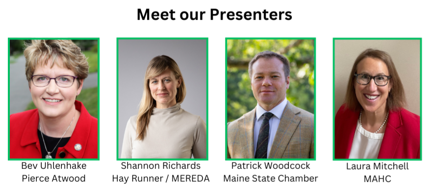 Collage of presenters for January 14, 2026 Build Homes Build Community breakfast event.