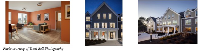 collage pictures of notable project recipient Stacy M. Symbol Apartments.