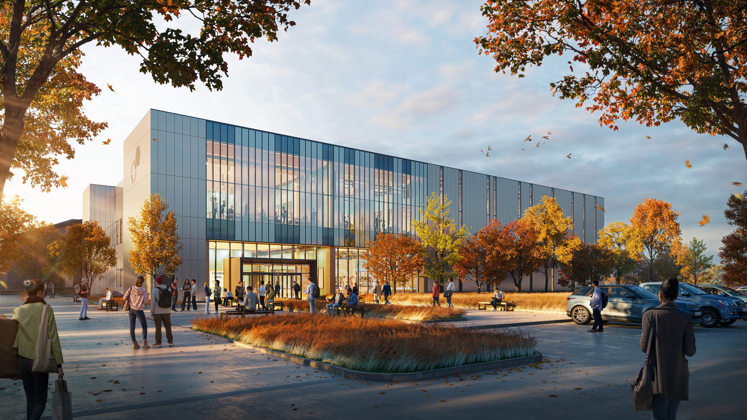 full size factory of the future building UMO - photo is credited to the University of Maine