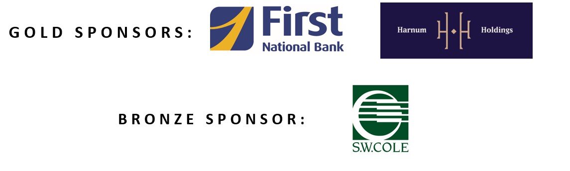 First Nat'l Bank, Harnum Holdings, SW Cole Sponsor Logos