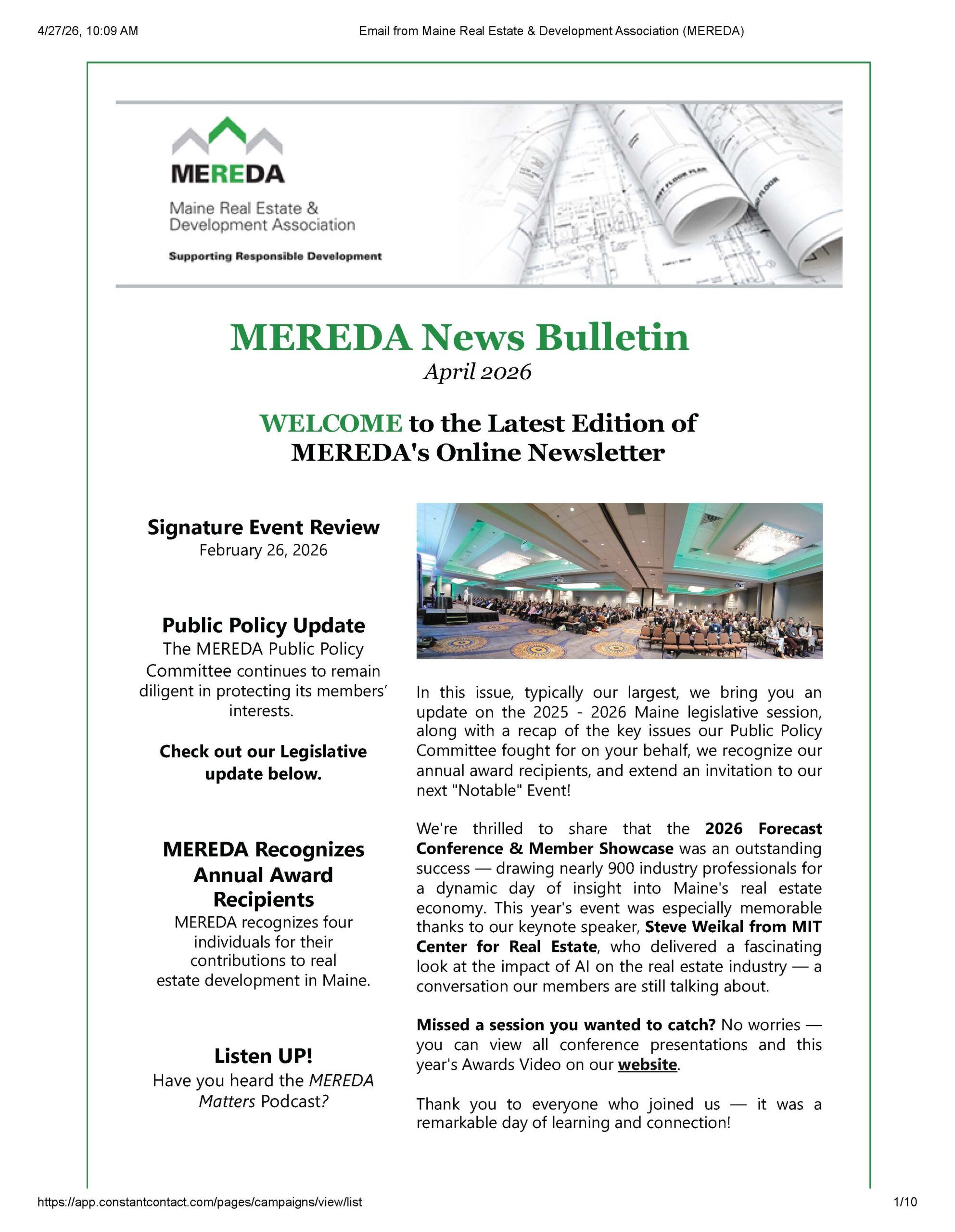 April 2026 Newsletter Constant Contact